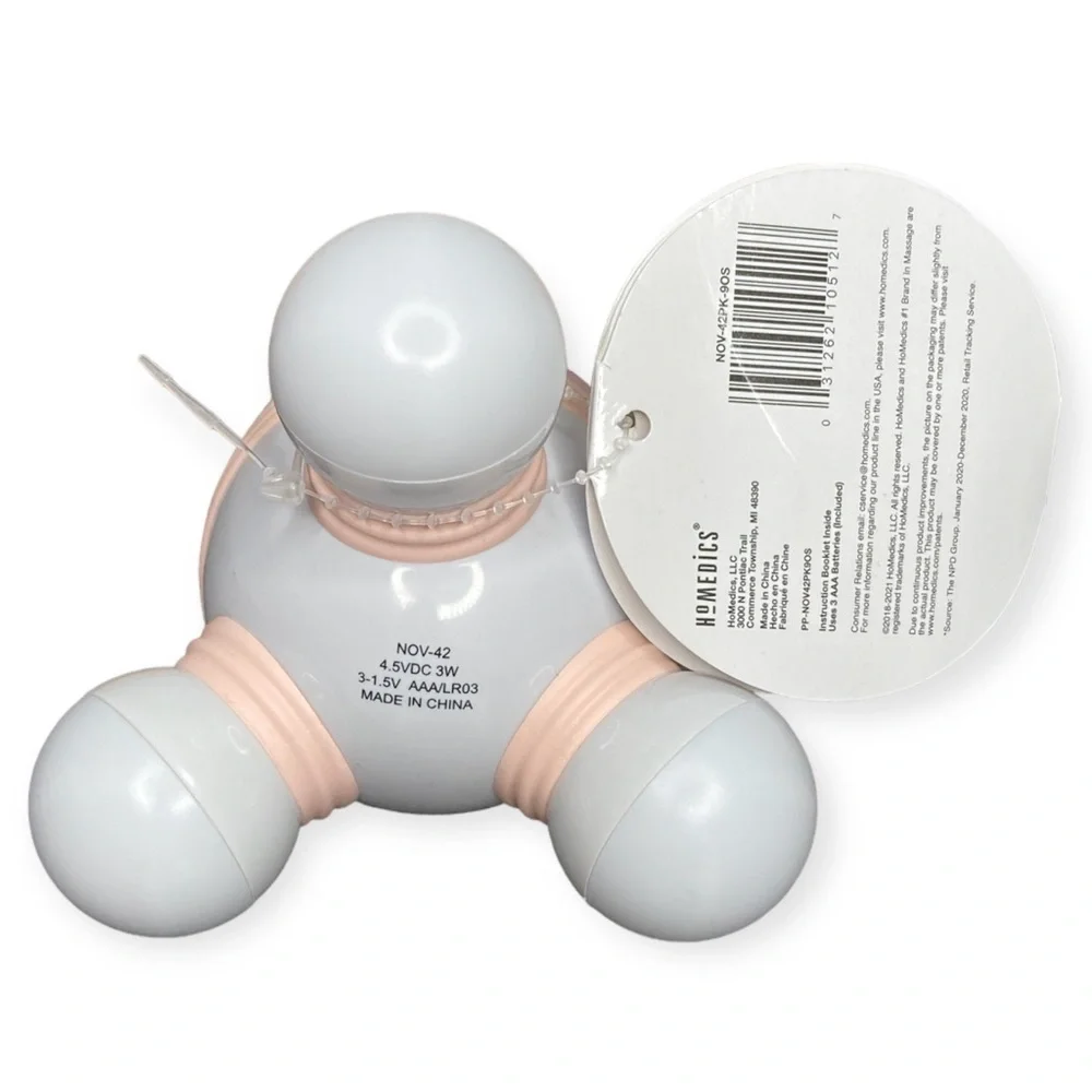 (11) HoMedics Marbleous Novelty Marble Portable Hand Held Mini Massager - Pink